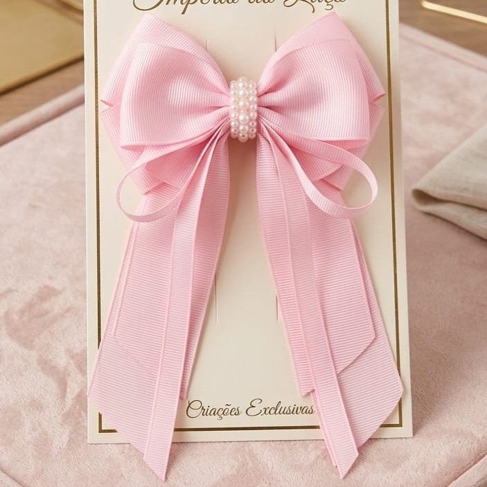 Laço Lara love coquette Rosa Bebê