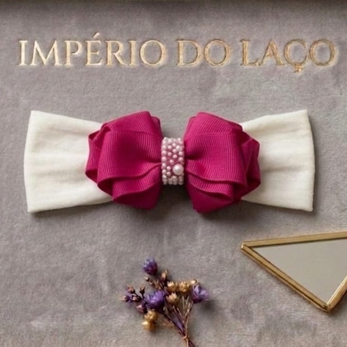 Faixa com Laço Milena Pink